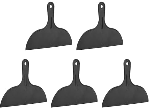 sourcing map 5 espátulas de plástico flexible de 25,4 cm de ancho, herramienta de raspador de pintura para pegar paneles de yeso, esparcir pintura, rascar la pared, color negro