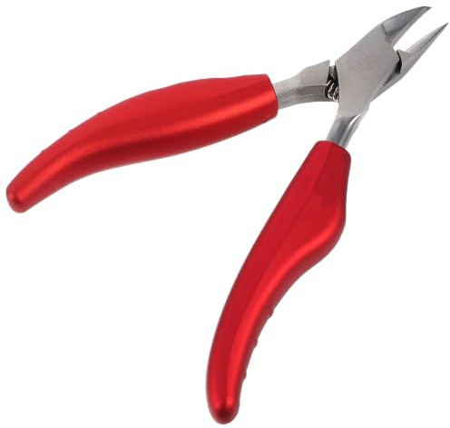 Cortaúñas de Alta Resistencia de Acero Inoxidable para Uñas Gruesas | Rojo, Bordes Afilados, Goma y Plástico, Recorte Preciso en Uñas Duras, Formato Plegable