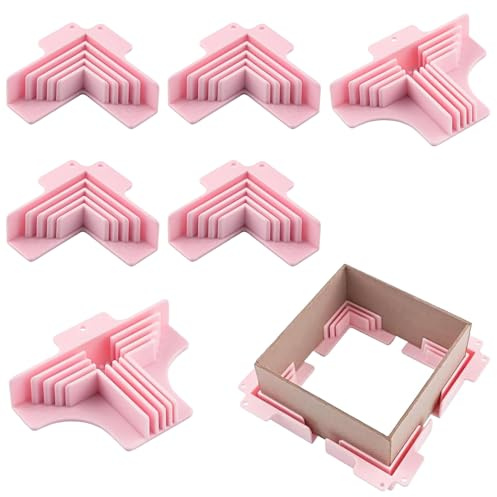 Generisch Corner Guides for Chipboard Boxes - 6 Pieces Corner/Dividers | Cardboard Corners Holding Tool Wide, for Book Covers, Chipboard, Dioramas