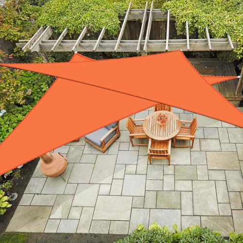 Strapazierfähiges, dreieckiges Sonnensegel, 6 x 6 x 6 m, wasserdicht, für den Außenbereich, Terrassen, UV-Block, Sonnenschutz, Markise für Garten und Hinterhof, ideale Sonnenschutzlösung