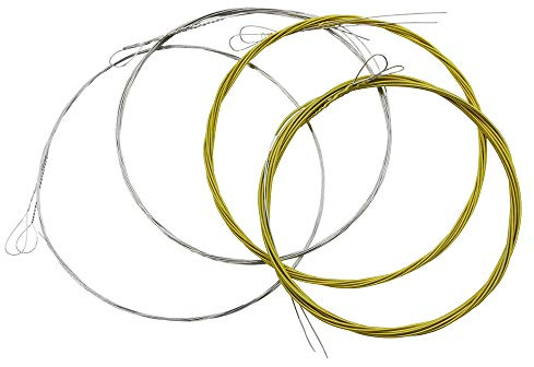 Wakects M101 Mandolinensaiten, Bronzeumsponnener Edelstahl, Silber-goldene Farbe 010 034 mit Warmem, Hellem Ton für Mandolinenliebhaber
