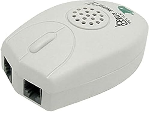 Dolltobe Paquete de 2 timbres de teléfono fuerte, amplificador para teléfonos fijos con alerta de luz flash, 3 modos de volumen, amplificador de señal para oficina en casa ruidosa
