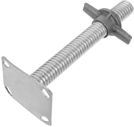 INOOMP Adjustable Scaffold Leveling Jack with Threaded Rod and Wide Base Plate, Metal Scaffolding Support Foot for Commercial Use, Maximizes Stability and Safety