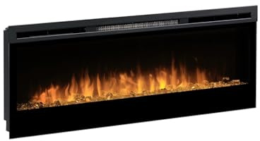 DIMPLEX - Cheminée électrique Prism 50 - Cheminée Murale - Éclairage LED - Effet de Flamme Optiflame - Fonction de Chauffage - Télécommande et minuterie de Mise en Veille incluses - Noir