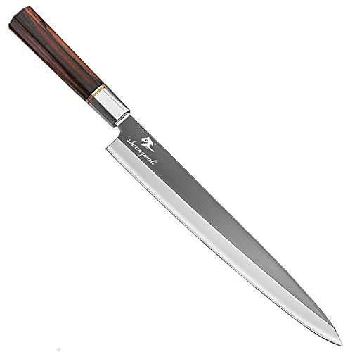 Cuchillo de sashimi de 12 pulgadas Yanagiba Salmon Cuchillos Sushi Herramienta 5CR15 Acero inoxidable con cuchillo de chef de mango de ébano. (Kitchen Knife Size : 12 inch)