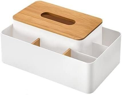 Toilettenpapierhalter, Papierrollenhalter, weiße Pumppapierbox, rechteckige Taschentuch-Aufbewahrungsboxen mit Ablagefach, Couchtisch-Ornamente for Zuhause und Wohnzimmer