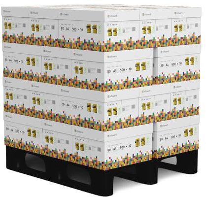 Infowerk Druckerpapier Kopierpapier 140000 Blatt 28 x 5000 A4 80g Premium Hochweiß CIE 160 Testsieger PEFC Umweltzertifikat
