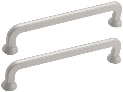 Küchenschränkegriffe Zinklegierung Möbelgriffe Schubladengriffe Möbelknöpfe Türgriffe Küchengriff Kleiderschrank Schrankgriffe Kaschmir Grau 2 Stück (1 Hole distance 128mm)