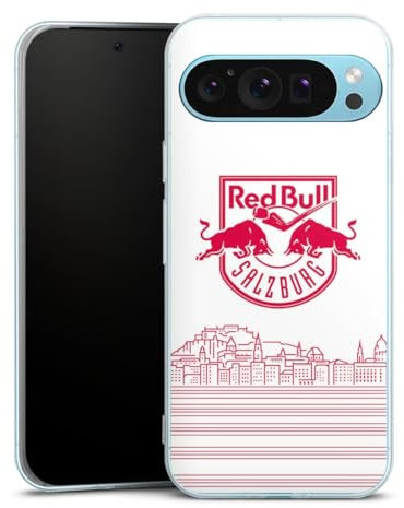 DeinDesign Silikon Hülle kompatibel mit Google Pixel 9 Pro XL Case transparent Handyhülle Eishockey Skyline EC Red Bull Salzburg