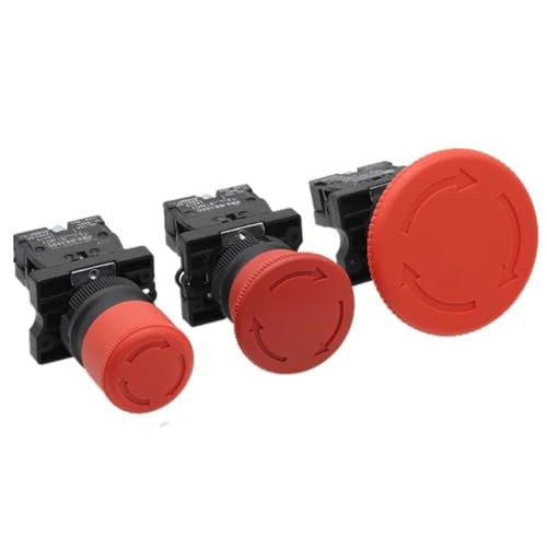 1 interruptor de parada de emergencia con forma de hongo rojo XB2-ES542 XB2-ES442 XB2-ES642, 22 mm, interruptor pulsador NC N/C, 600 V, 10 A(GRAY)