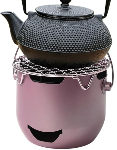 Barbecue a Carbonella da Tavolo - Griglia da Campeggio con Griglia di Cottura e Manico,Attrezzatura Barbecue in Acciaio per Viaggio Escursioni Giardino Cortile Spiaggia Picnic