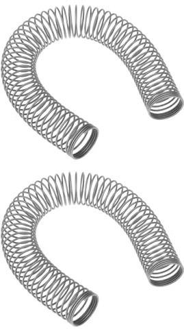 LT Easiyl 2 Pezzi Di Molla Antipiega 16 Mm ID 200 Mm Lunghezza Acciaio Zincato Argento