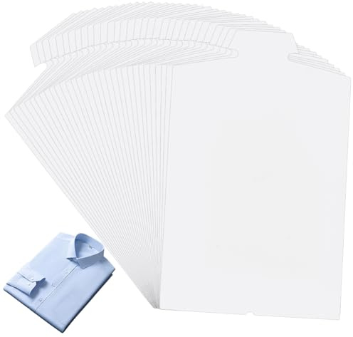 PH PandaHall 30 Pack Carton Insert Chemise Forme Pliable Blanche Planches de Pliage Inserts de Chemise Organisation pour Rangement, Pliages du linge, DIY Emballage, Voyage Décor, 35x22cm