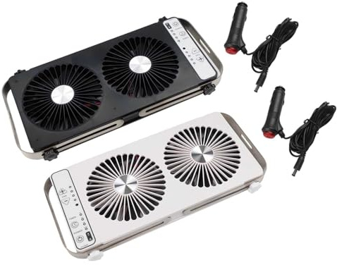 Gettimore Ventilateur de fenêtre de toit pour camping-car avec 4 réglages de vitesse, câble 12 V CC et fusible de surintensité, ventilation et refroidissement polyvalents