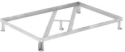 Stahlfuágestell, Stahl verzinkt, Unterfahrhöhe 96 mm, nur für GFK-Auffangwannen 813040, 813041, 8130