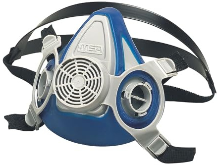 MSA 815452 Advantage 200 LS Series Half-Mask Respirator - Size: Large, Single Neckstrap, Twin-Port Reusable Gas Mask, MSA Advantage Cartridge Compatible