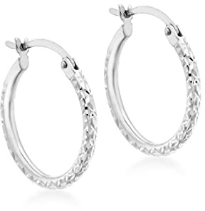 Carissima Gold Damen Diamantschliff Rund Creole Ohrringe 9k (375) Gold