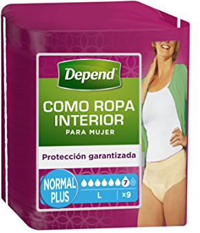 Depend Höschen, besonders saugstark für Blasenschwäche Damen L beige