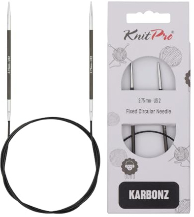 KnitPro - KnitPro Karbonz (60 cm, 2,75 mm) rundstickor - 1 enhet