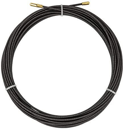 REV Einziehilfe für Leitungen und Kabel in Kabelrohr, 10m, schwarz | Stahl Einziehspirale