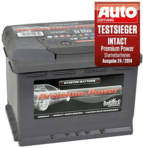 intAct Premium Starterbatterie 12V 65Ah 640A - Autobatterie mit 30% mehr Startleistung und Schnellladetechnik - auslaufsicher und wartungsfrei - Maße (LxBxH): 242x175x190mm, Pluspol rechts