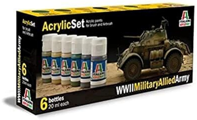 Italeri 510000440 acrylic set, WWII military, allied army