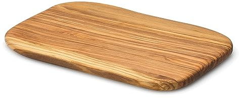 Continenta Olivenholz Schneidebrett in hochwertiger Edel Qualität, Gemüsebrett, universal Küchenbrett, 25 x 15 x 1,2 cm