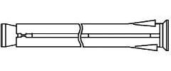 Dresselhaus JD-Metallrahmendübel Senkkopf 73181900 galv. verzinkt 10 x 202 mm 100 Stück