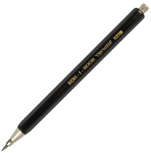 KOH-I-NOOR Fallbleistift Druckbleistift Metall kurz 2er Set schwarz 2 mm Mine