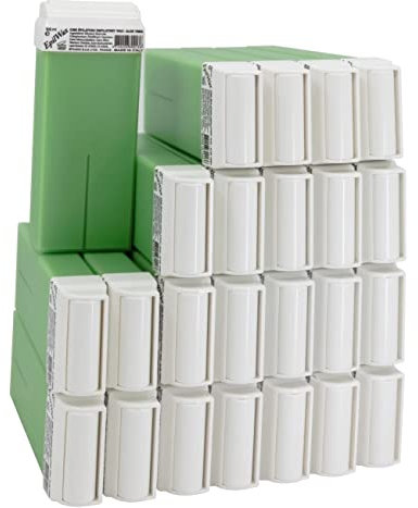 EpilWax Wachspatronen Set mit Warmwachspatronen zur Haarentfernung Enthaarungswachs 100 ml Roll-on Nachfüller (Aloe Vera, 24)