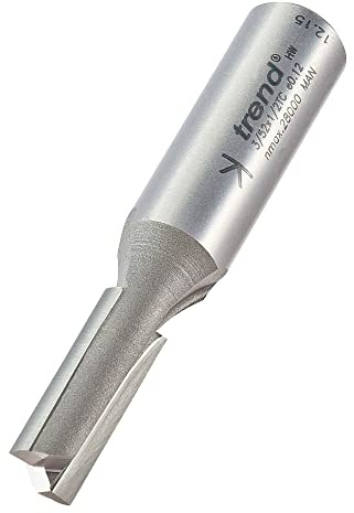 Trend Professional Straight Two Flute Router Cutter, 9mm, 1/2 Inch Shank | Ideal For Clean Straight Routing In Wood, With Tungsten Carbide Tipped Cutting Edges And 9mm Cut Diameter, 3/52X1/2TC