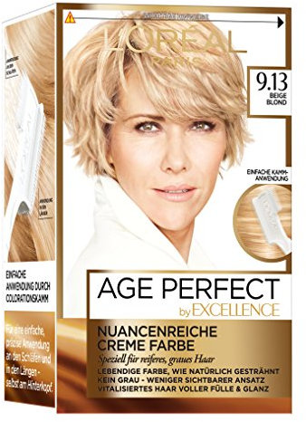 L'Oréal Paris excelencia Age Perfect coloración, 9.13 color beige rubio, 3er Paquete (3 x 1 Pieza)
