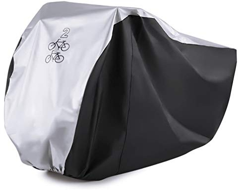 Maveek för 2 cyklar cykel regn vattentätt skydd alla väder dammbeständigt UV-skydd