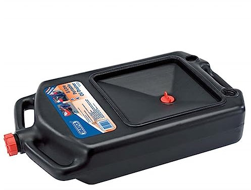 Draper 22493 Portable Oil/Fluid Drain and Recycle Container, 8 Litre, BLACK.
