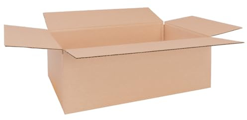 verpacking Faltkartons 440 x 270 x 165 mm KK 95 Braun [Größe und Stückzahl wählbar] 1-wellig mittelgroße Kartons 25 Stück