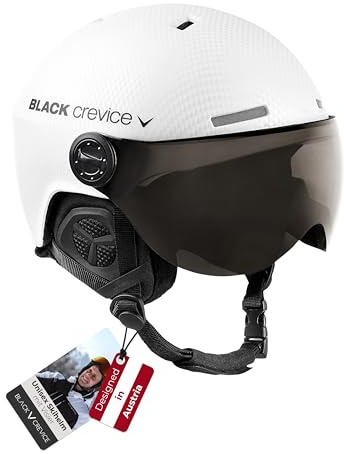 Black Crevice Gstaad, Casco Sci Uomo, Bianco (Weiß Carbon), S/M