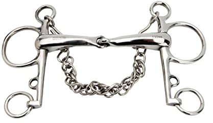 Horka Bocado de Acero Inoxidable articulado para Caballos Pelham