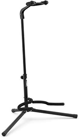 Tiger GST14-BK Universal Gitarrenständer in Schwarz - zusammenklappbarer Gitarrenständer - für Akustikgitarre, klassische Gitarre, E-Gitarre, Bassgitarre.