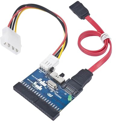 Gembird Bidirektionaler SATA/IDE Konverter – Unterstützt 2,5 und 3,5 Zoll Festplatten, ideal für den Einsatz in Laptops und PCs, Schwarz