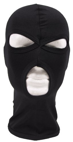 MFH Damen Gesichtsmaske Balaclava 3 Loch Dünn Masken, Schwarz, XL EU