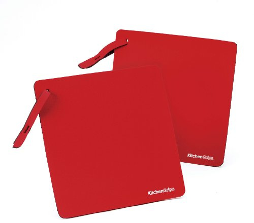 Kitchen Grips Ensemble de 2 maniques Simple Couche Rouge 15 cm