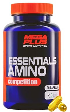 Aminoácidos Esenciales - Essentials Amino Competition - Mega Plus Sport Nutrition - Complementa Tu Entreno - Sin Gluten - Sin Lactosa - Kyowa Quality - 90 Capsulas