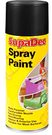 3 x SupaDec-Sprühfarbe – 400 ml – Mattschwarz