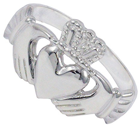 Sterlingsilver herr tung Claddagh ring storlek P - Z3 (N), Sterlingsilver