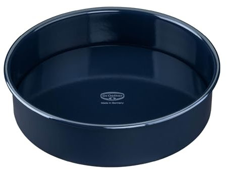 Dr. Oetker Backform Ø 28 cm Back-Liebe Emaille mit Hebeboden – Runde Kuchenform mit schnitt- & kratzfestem Emaille-Boden – 28er Kuchenbackform mit hohem Rand für Kuchen und Torten