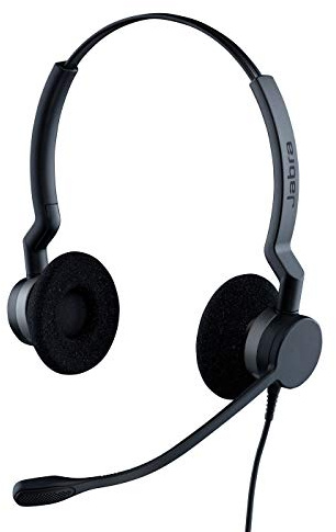 Jabra Biz 2300 USB UC Duo - Auriculares con micrófono (Centro de Llamadas/Oficina, Binaurale, Diadema, Negro, USB, Alámbrico)