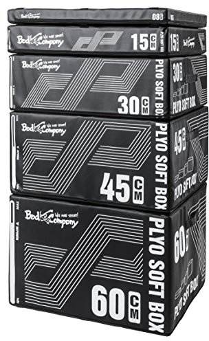 Bad Company Sprungkasten-Set I Soft Plyo-Box mit hartem Schaumkern im 5-teiligen Set mit Reißverschlüssen und Einer max. Sprungkraft von 158cm