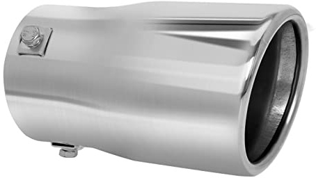 TriTrust Exhaust Tip, 2-2.75 inch inlet adjustable, Fit 2''/2.25''/2.5''/2.75'' Outer diameter Tailpipe, 3.5''Outlet 6''Long Muffler Tip, Chrome Stainless Steel Car Truck Tail Tip