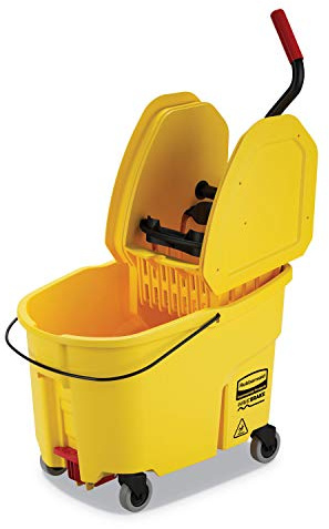 Rubbermaid WaveBrake Putzeimer und Daunen auswringeinsatz Combo, 44-quart, gelb, fg757688yel