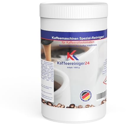 Kaffeereiniger24 - Siebträger Reiniger, Reinigungspulver, Kaffeefettlöser für Siebträgermaschine 1000g - vielfältig einsetzbarer Brühgruppen Reiniger - auch als Kaffeekannenreiniger geeignet